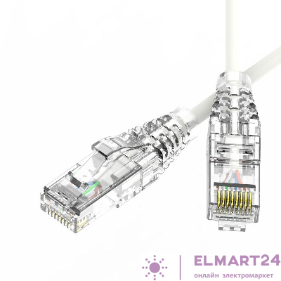 Патч-корд неэкранированный SLIM CAT6 U/UTP 4х2 28 AWG LSZH 2м бел. DKC RN6UU4520WH-28