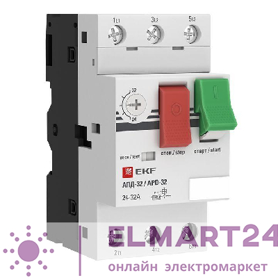 Выключатель автоматический для защиты двигателя АПД-32 20-25А EKF apd2-20-25