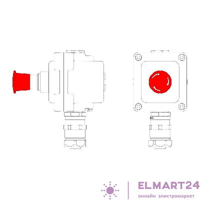 Пост управления взрывонепроницаемый из алюминия LCSD-01-B-MB-P6R(11)x1-PBMB-ANP15BMB DKC LCSD21000033