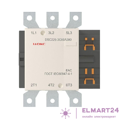 Контактор магнитный DSC225-3C00A380 225А 110кВт (AC3) 380В AC DKC DSC225-3C00A380