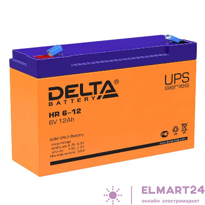 Аккумулятор UPS 6В 12А.ч Delta HR 6-12