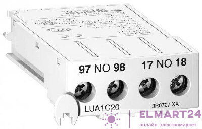 Контакт дополнительный 1НО+1НО c клем. SchE LUA1C20