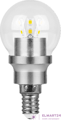 Лампа светодиодная, (3.5W) 230V E14 6400K, LB-40 25286