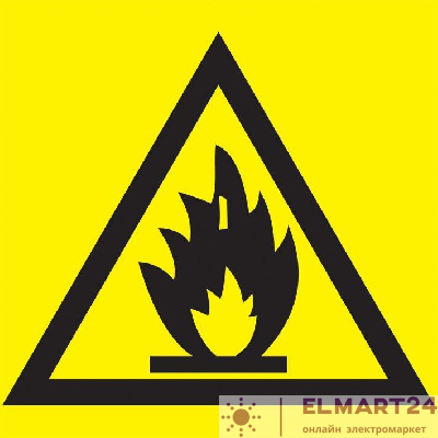 Знак "Пожароопасно" 150х150 IEK YPC20-POGOP-2-010