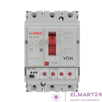 Выключатель автоматический 3п 250А 65кА Ir 0.4…1xIn Isd 1.5…10xIn YON MD250H-MR1