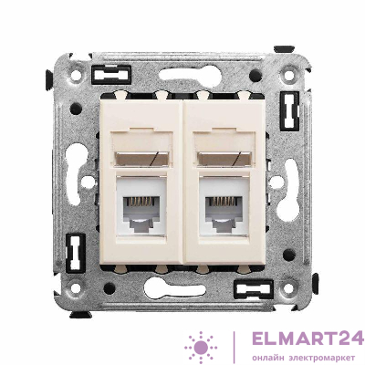 Розетка телефонная 2-м СП Avanti "Ванильная дымка" RJ12 DKC 4405314