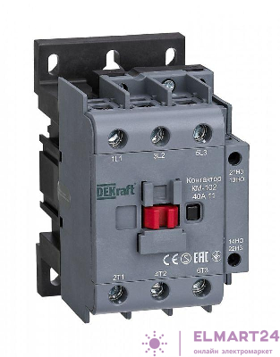 Контактор КМ-102 40А кат. 110В AC 1НО+1НЗ AC-3 AC-4 DEKraft 22320DEK