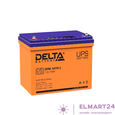 Аккумулятор UPS 12В 75А.ч Delta DTM 1275 L