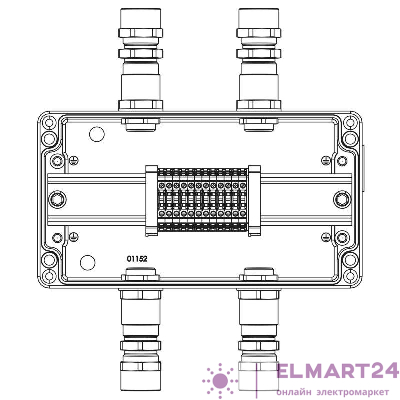 Коробка взрывозащищенная клеммная из алюминия TBE-A-14-(12xCBC.2)-2xKA2MHK(A)-2xKA2MHK(C)1Ex e IIC Т5 Gb / Ex tb IIIC T95град.C Db IP66 DKC 1201.141.22.1240