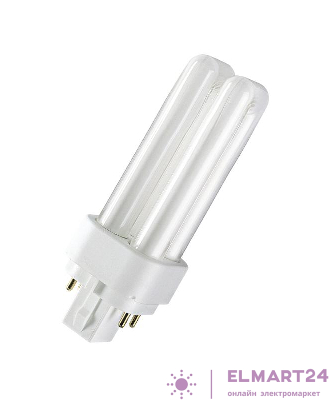 Лампа люминесцентная компактная DULUX D/E 18Вт/830 G24q-2 OSRAM 4099854122354