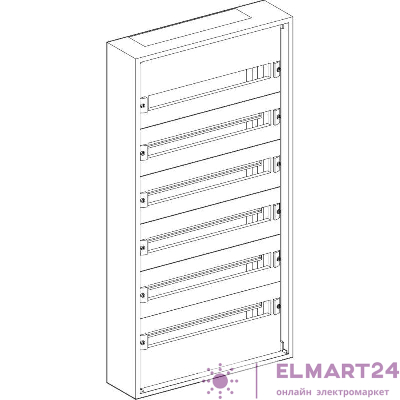 Шкаф комплектный навесной Ш=550мм 6ряд. SchE LVS08006
