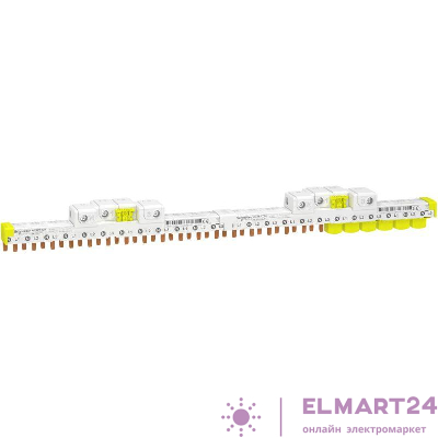 Шинка гребенчатая Acti9 3(P+N) (NL1NL2NL3…(шаг 9мм)) для iDPN iCV40 iDIFK 63А 24мод. с ввод. SchE A9XPP724