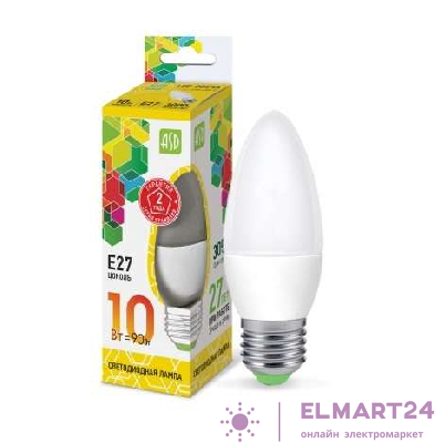 Лампа светодиодная LED-СВЕЧА-std 10Вт 230В E27 3000К 900Лм ASD 4690612015538