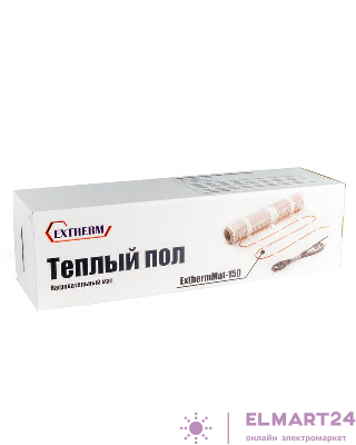 Комплект "Теплый пол" (мат) двухжил. 150Вт/кв.м 600Вт 8х0.5м 4кв.м ExthermMat 150-600-4.0