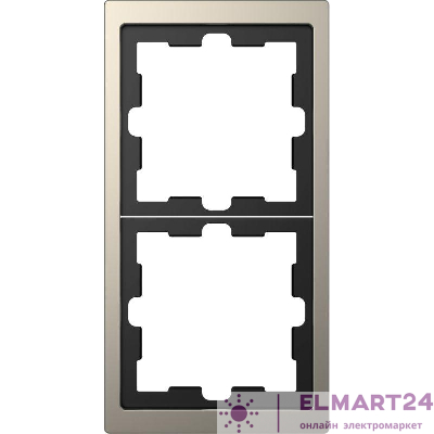 Рамка 2-м Merten D-Life SD никель SchE MTN4020-6550