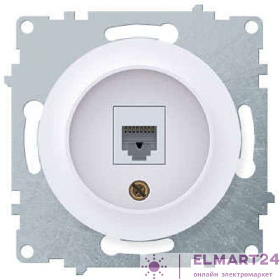 Механизм розетки комп. 1-м СП Florence 1xRJ45 кат.5e бел. 1E20701300 OneKeyElectro 2172770