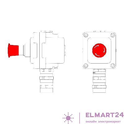 Пост управления взрывонепроницаемый из алюминия LCSD-01-B-MB-P6R(11)x1-PBMB-KA2MHK DKC LCSD21000011