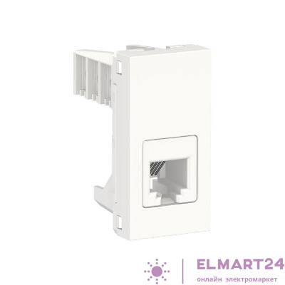 Розетка телефонная 1-м 1мод. Unica Modular RJ12 бел. SchE NU349118