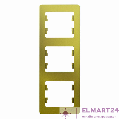 Рамка 3-м Glossa вертикал. фисташк. SE GSL001007