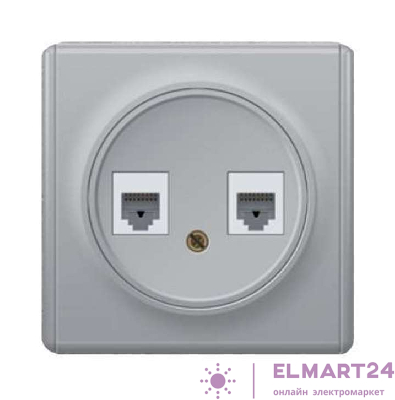 Механизм розетки комп. + телеф.2-м СП Florence RJ11/RJ45 кат.5e сер. 1E20801302 OneKeyElectro 2172840