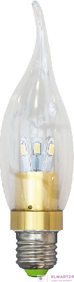 Лампа светодиодная, 6LED(3.5W) 230V E27 6400K золото, LB-71 25283