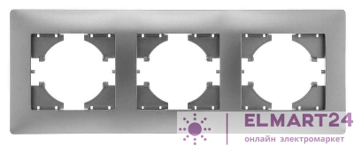 Рамка 3-м Bravo серебр. GUSI С1030-004
