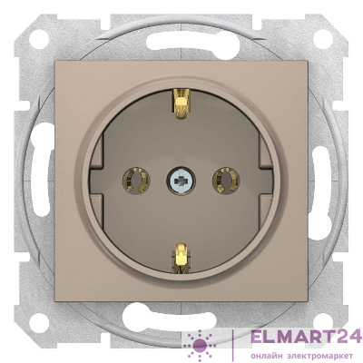 Механизм розетки 1-м СП Sedna 16А IP20 с заземл. быстрозажим. контакты без защ. шторок титан SchE SDN3001868