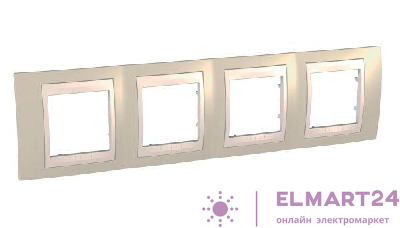 Рамка 4-м Unica Хамелеон песч./беж. SchE MGU6.008.567