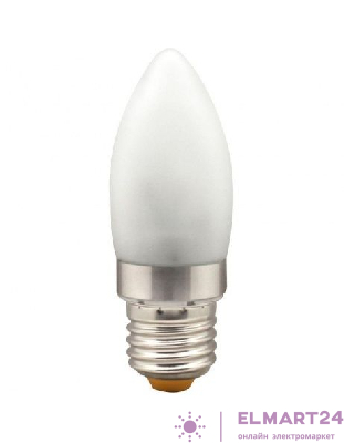 Лампа светодиодная, 6LED(3.5W) 230V E27 6400K матовая хром, LB-70 25301