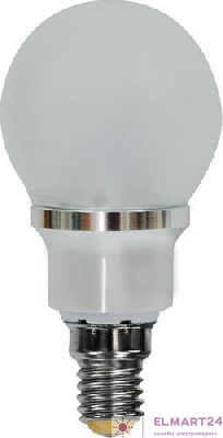 Лампа светодиодная, 6LED(3.5W) 230V E14 6400K матовая, LB-40 25325