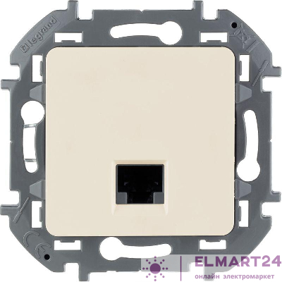 Розетка компьютерная Inspiria RJ45 кат.6 UTP механизм сл. кость Leg 673831