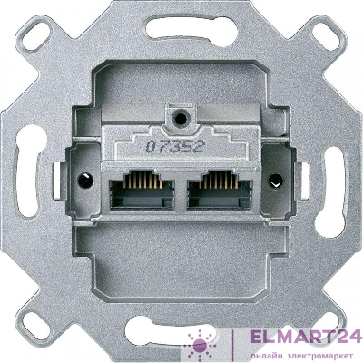 Механизм розетки комп. 2-м СП Merten RJ45 8/8 кат. CAT.6 антик SchE MTN465706