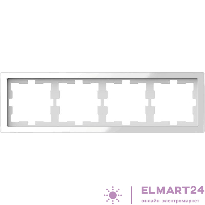Рамка 4-м Merten D-Life SD бел. кристалл SchE MTN4040-6520