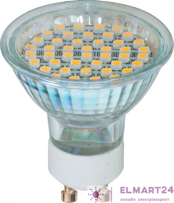 Лампа светодиодная, 44LED(3W) 230V GU10 6400K 44*50mm, LB-24 25164