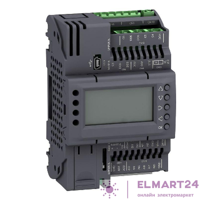 Контроллер Опт ПЛК М172 дисплей 18 I/O 2xModbus SchE TM172ODM18R