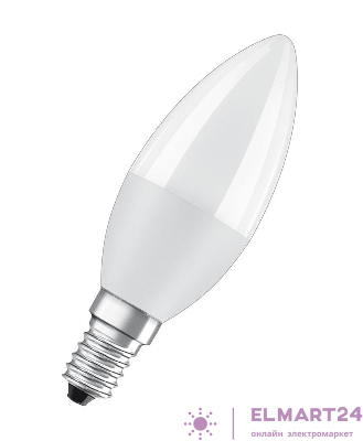 Лампа светодиодная LED Value LVCLB75 10SW/830 10Вт свеча матовая E14 230В 10х1 RU OSRAM 4058075579125