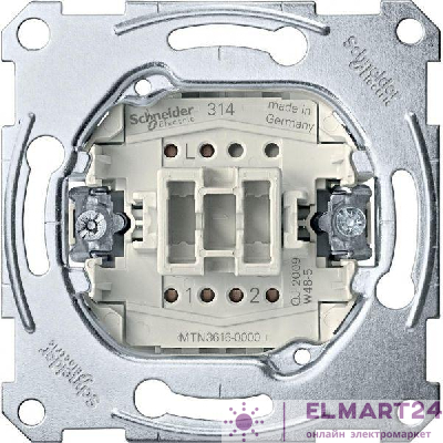 Механизм переключателя на 2 направления 1-кл. СП Merten 16А IP20 безвинт. зажимы SchE MTN3616-0000