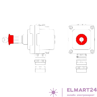 Пост управления взрывонепроницаемый из алюминия LCSD-01-B-MC-Y2R(11)x1-PCMB-KA3MHK DKC LCSD21000014