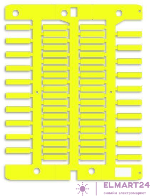 Маркировка для провода жесткая для трубочек 4х18мм желт. (уп.1500шт) DKC NUT18Y