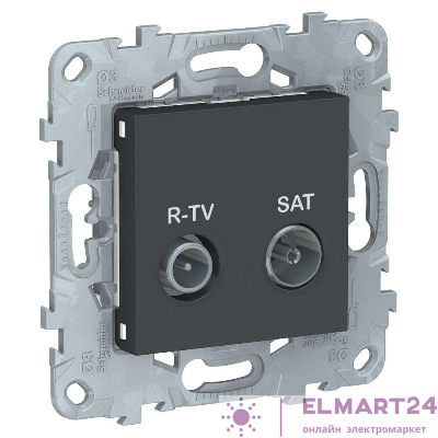 Механизм розетки R-TV/SAT UNICA NEW оконечная антрацит SchE NU545554