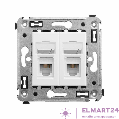 Розетка телефонная 2-м СП Avanti "Белое облако" RJ12 DKC 4400314