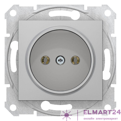 Розетка 1-м СП Sedna 16А IP20 250В без заземл. без защ. шторок механизм алюм. SchE SDN2900160