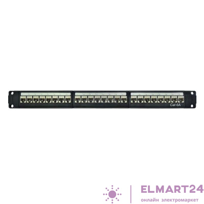 Патч-панель модульная 19дюйм 1U CAT6A 24 порта RJ45 экранир. DKC RN6APPF24