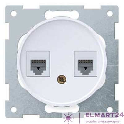 Механизм розетки комп. 2-м СП Florence RJ45 кат.5e бел. 1E20901300 OneKeyElectro 2172772