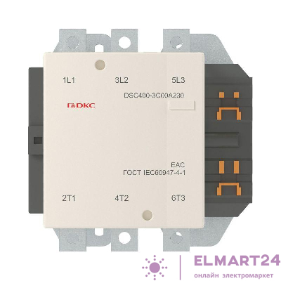 Контактор магнитный DSC400-3C00A230 400А 200кВт (AC3) 220В AC DKC DSC400-3C00A230