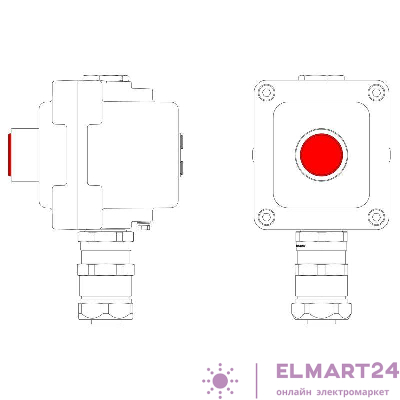 Пост управления взрывонепроницаемый из алюминия LCSD-01-B-MC-L1R(220)x1-PCMB-KAEPM3MHK-20 DKC LCSD21000050