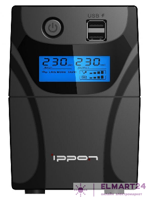 Источник бесперебойного питания Back Power Pro II 800 480Вт 800В.А черн. IPPON 1030309