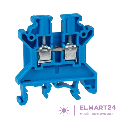 Клемма проходная винтовая OptiClip CTS-2.5-I-BU-24A-(0.2-2.5) син. КЭАЗ 289772