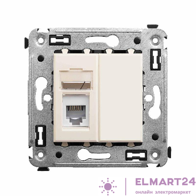 Розетка телефонная 1-м СП Avanti "Ванильная дымка" RJ12 DKC 4405313