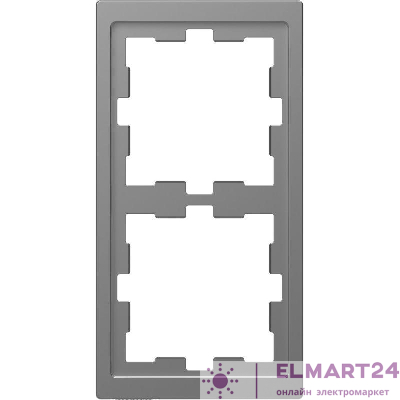 Рамка 2-м Merten D-Life SD нерж. сталь SchE MTN4020-6536